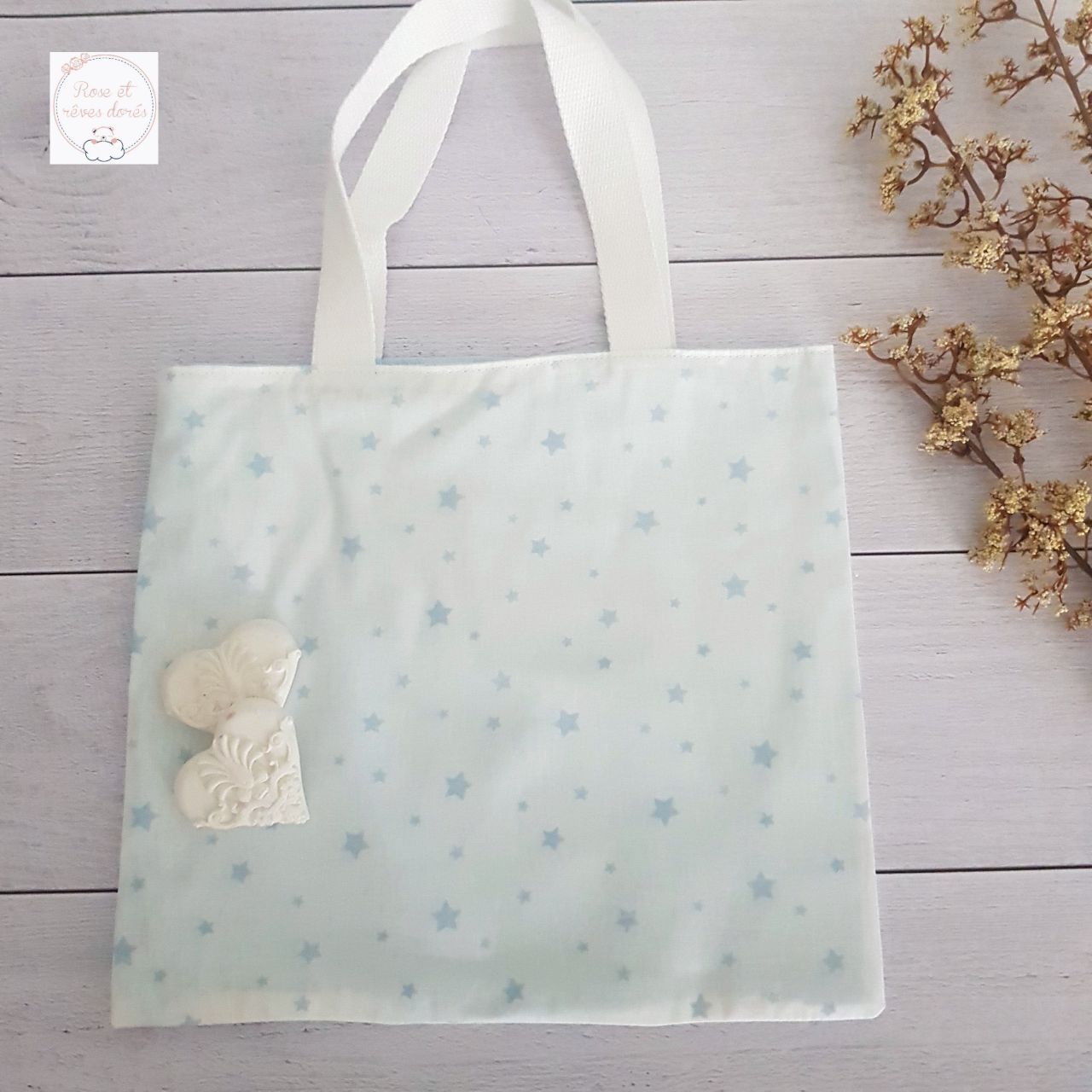 sac enfant réversible rose et rêves dorés