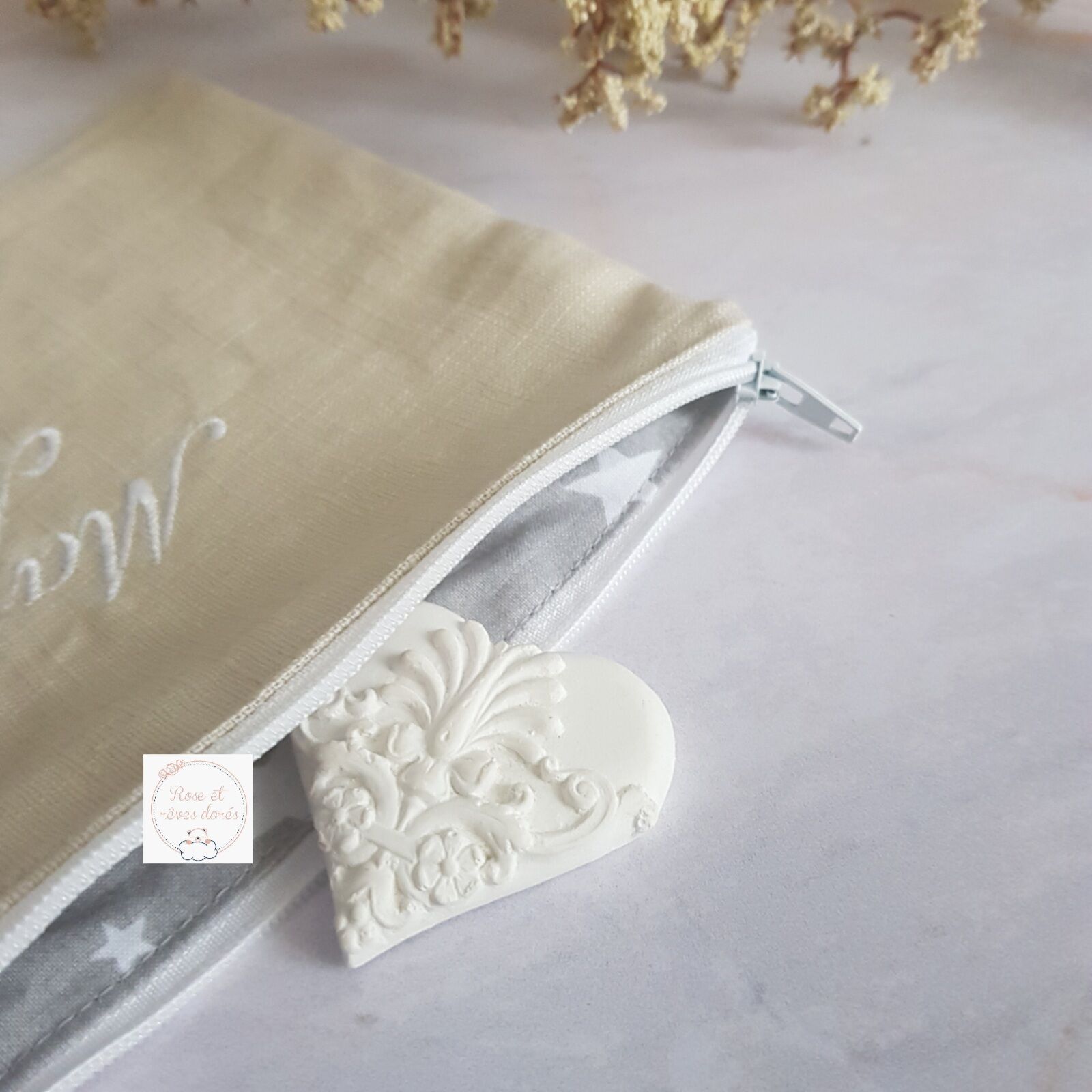 pochette maman chérie Rose et rêves dorés