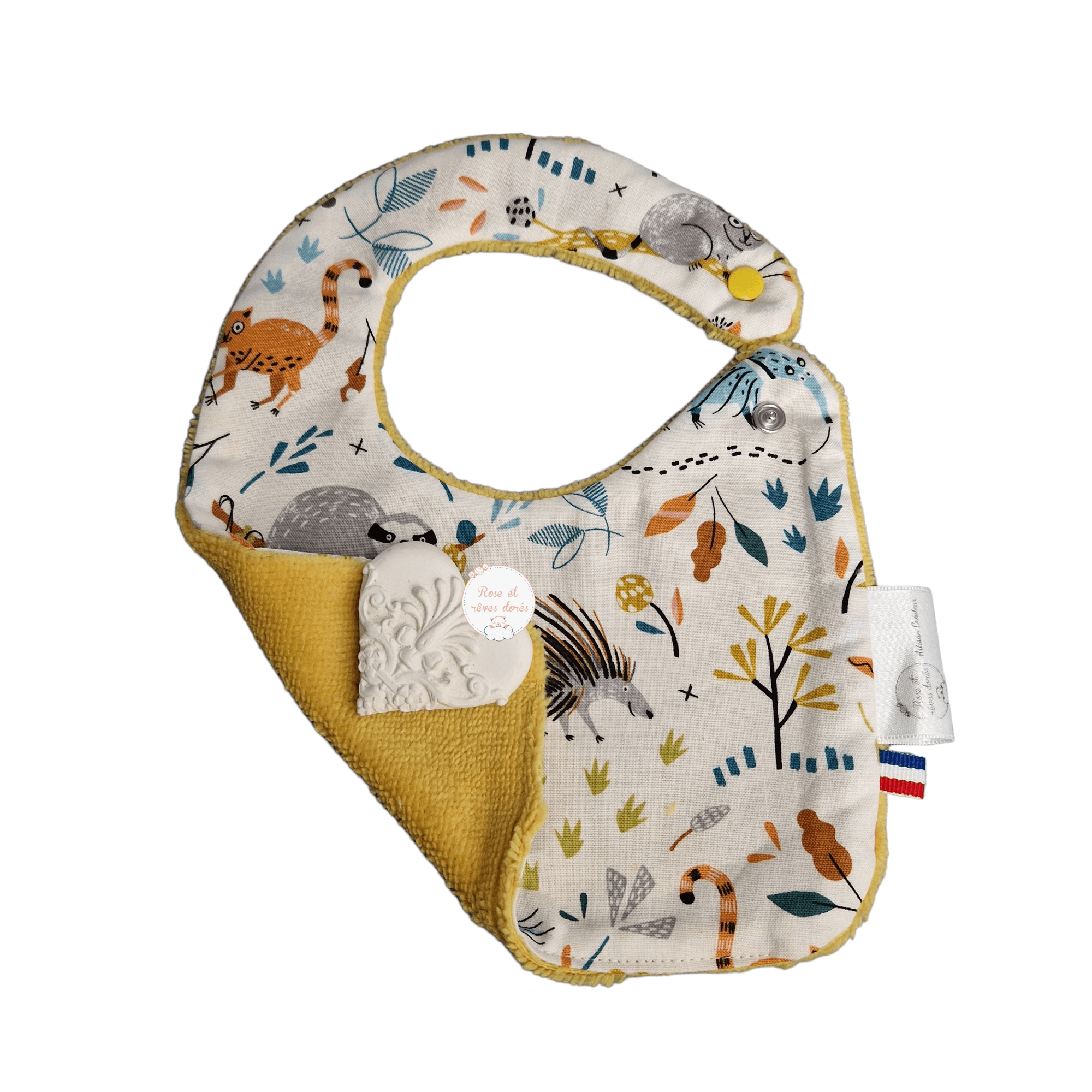 bavoir doux motifs animaux