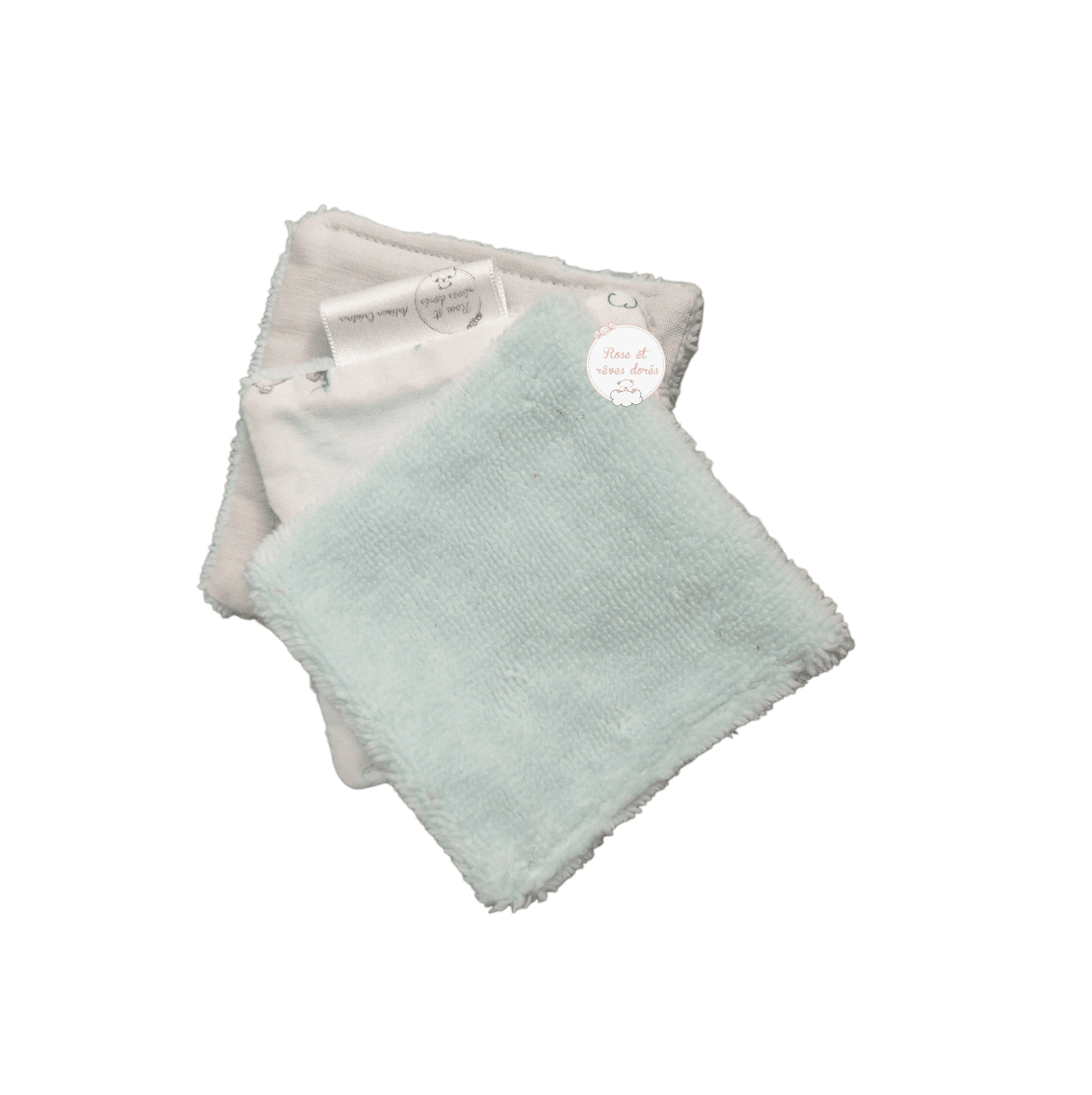 lingettes ultra douces zero déchet enfant et adultes Rose et rêves dorés modèle exclusif