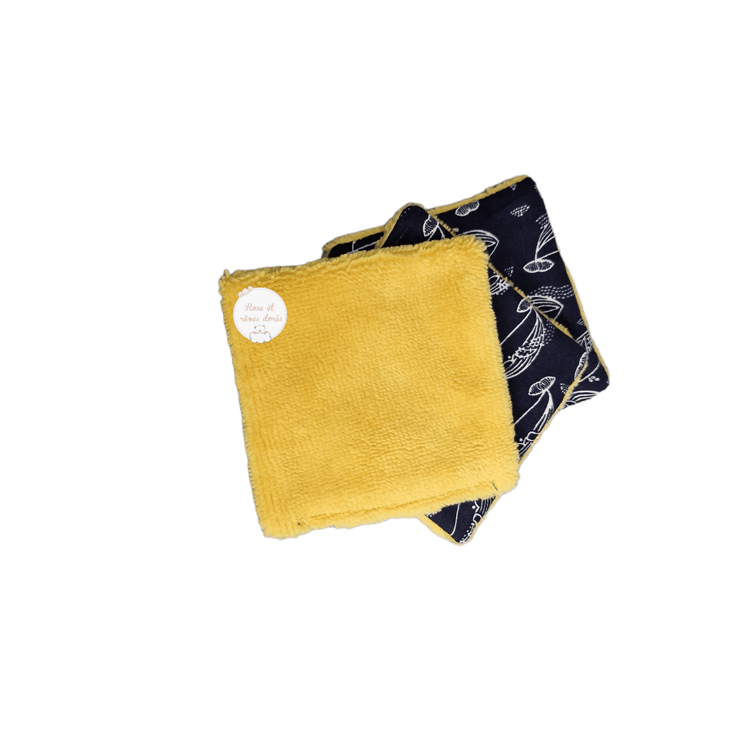 lingettes zd motif baleines Rose et rêves dorés