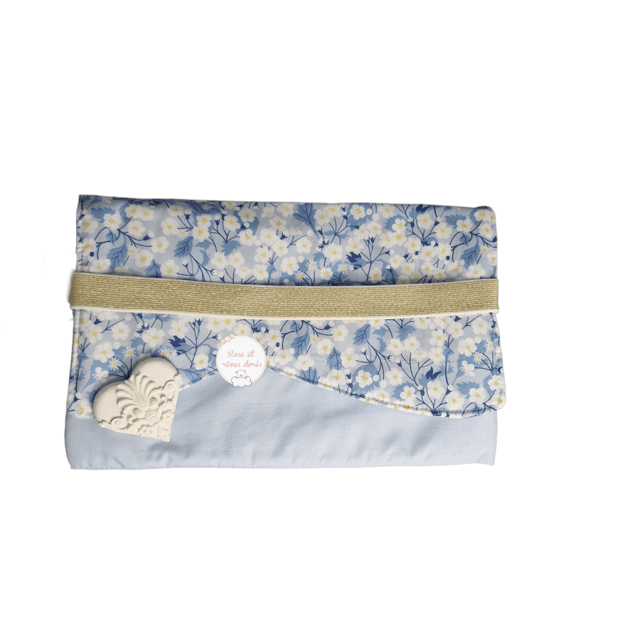 pochette pour carnet de santé, modèle exclusif de la marque Rose et rêves dorés